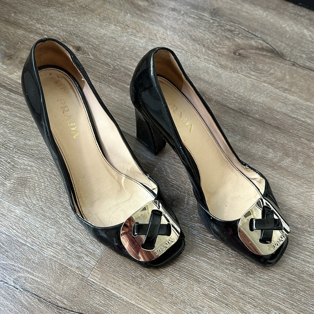 Prada Heels, Patent Leather, Black